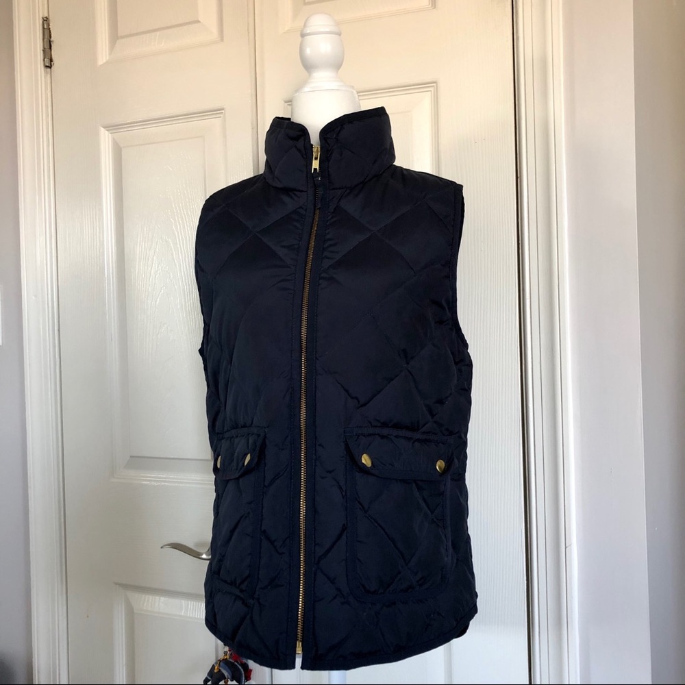 J. Crew Excursion navy quilted vest